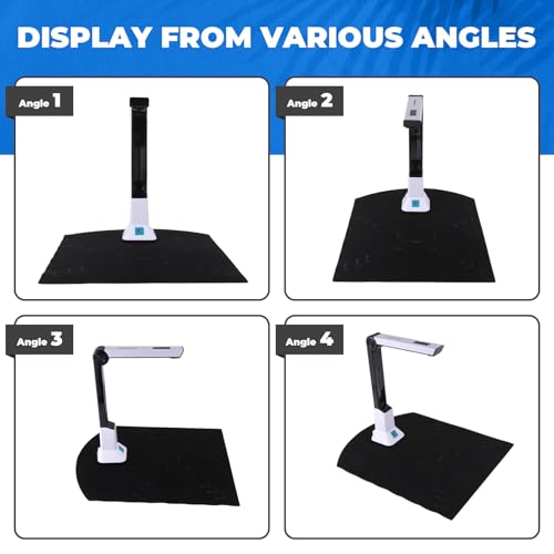 Kopinma Document Camera for Teachers, Portable USB Document Camera Scanner with Stand 8MP HD A4 Format Cam Photo Scanner