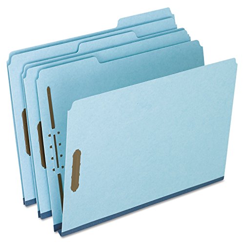 Pendaflex FP213 Two-Fastener Pressboard Expanding Folder with 1/3 Cut Tab, Letter, Blue, 25/Box