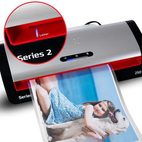 GBC Thermal Laminator Machine, Smart Entry LED Guides, Jam Release, 9.5" Input, Includes Laminating Sheets (250)