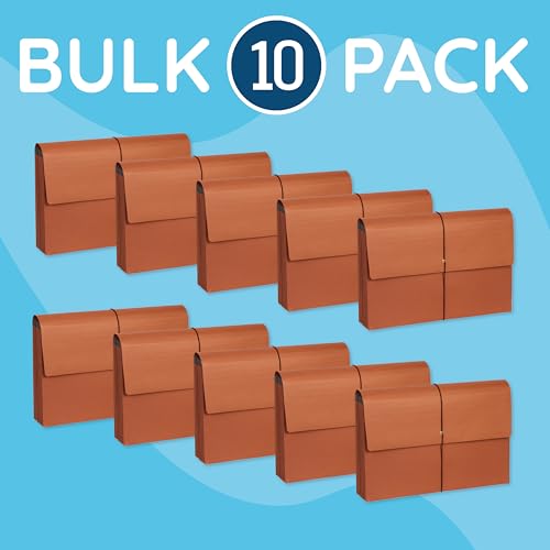 Blue Summit Supplies 10 Expanding Accordion File Wallets, Legal Size