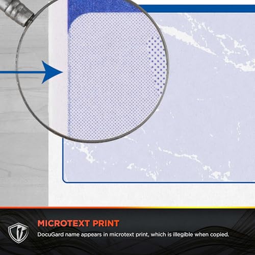 DocuGard Standard Blue Marble Middle Check, 24 lb, 8.5 x 11 Inches, 2500 Sheets (04509C)