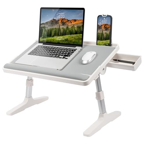 LAPGEAR Easy Tilt Table Bed Desk - Gray, Fits 17.3" Laptops