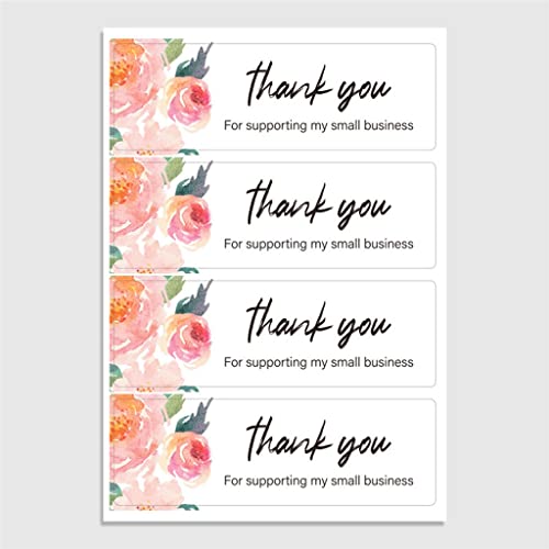 MVNOIRE "Thank You for Supporting My Small Business Seal Sticker Gift Flower Wrap Decoration