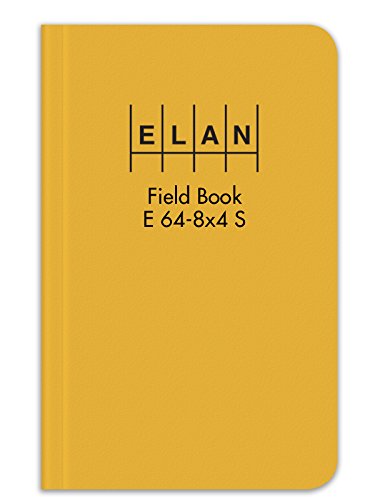 Elan Publishing Company E64-8x4S Sewn Field Surveying Book 4 ⅝ x 7 ¼ Yellow Stiff Cover (Pack of 48)