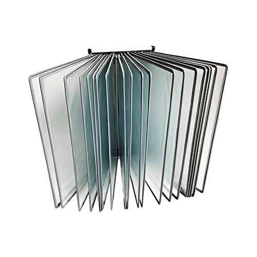 GFSGHZZ Wall Mount Reference and Display System - Wall Mount Catalog Display Rack, Wall Mounted Reference System, with 20 Easy-Load Pockets - 40 Sheet Capacity - A4 Letter Size,Gray