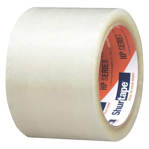 Shurtape HP 500 Heavy Duty Hot Melt Shipping and Packaging Tape, for Hand or Automated Sealing, 72mm x 50 Meters Per Roll, Clear, 6-Roll Pack (207775)