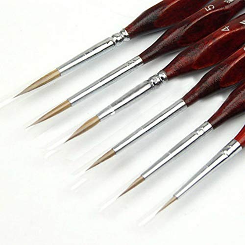 HBJWOV 6-Piece Paintbrushes - Detail Paint Brush Set