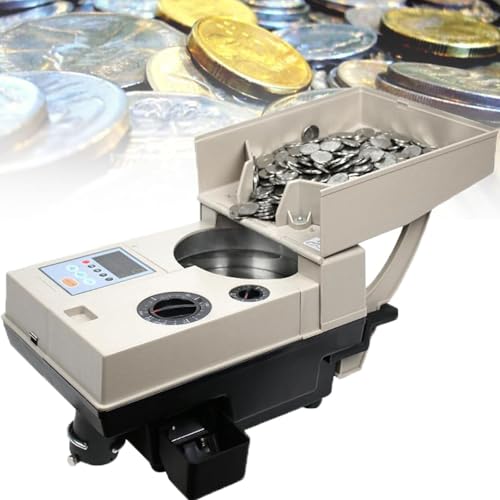 Automatic Coin Counter & Sorter, Note Counters, 3000 Pieces High Speed Coin Sorting Machine Suitable for Coins 14mm~34mm, Coin Money Counter for Most Nation Coins