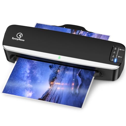 13 inch 4-Roller Heavy Duty Laminator Machine, 990mm/ Min Speed, 3-10 Mil, 60S Warm-up, A3 Thermal Commercial Laminating Machine with 50 Sheets for Home, Office, School, Crafts Use