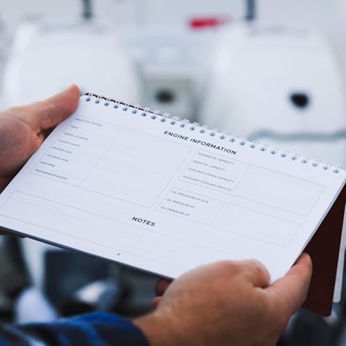 backstay Single Engine Marine Maintenance Logbook, 9 x 6 in, 80 Pages, Waterproof Cover, with Rite in Rain Paper
