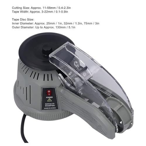 Rotary Disc Tape Cutting Machine, Automatic Tape Dispenser, 3-22mm Tape Width/1-58 Mm Cutting Length, for Warehouses, Schools, Offices