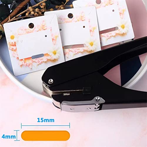 BNISRGLD Metal Oval Single Hole Punch 4 * 15mm Paper
