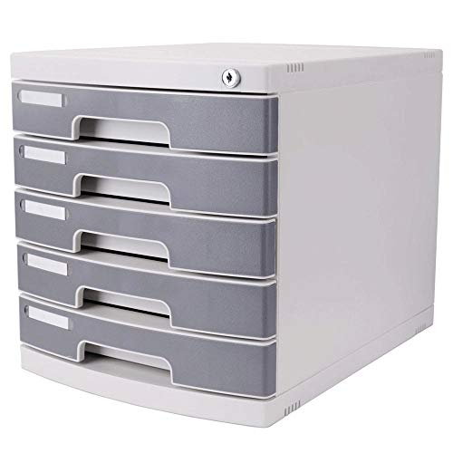 AFPSDLFJDLS File Manager- Desktop File Cabinet with Lock 5-Layer Storage Cabinet File Storage Box Drawer