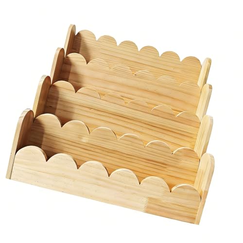 COOLHOOD Natural Wood Book Storage for Bedrooms and Classrooms