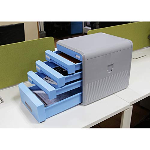 File Manager- 4-Drawer Office Filing Document Cabinet Drawer Box，Type Password Lock Portable and Tidy Storage Box