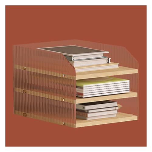 File Classification Organizer, Desktop File Organizer, 3/4/5-Layer Paper Sorter, Desktop Student Bookshelf, Paper Locker for Home, Classroom, Office, School(3tier)
