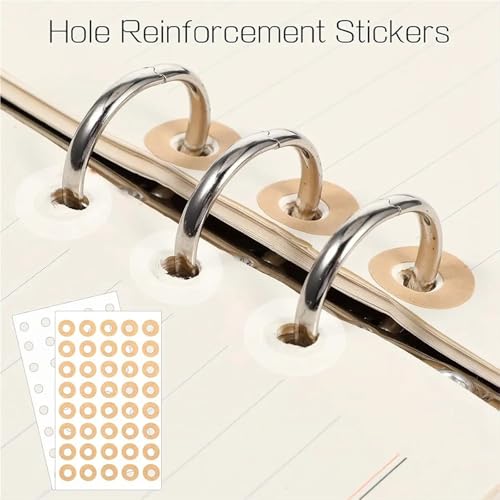 2400 Pcs Paper Hole Reinforcement, 1/4 Inch Binder Hole Reinforcement Circles