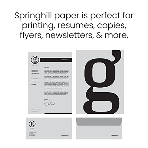 Springhill 11” x 17” Gray Copy Paper, 24lb Bond/60lb Text, 89gsm, 500 Sheets (1 Ream) – Colored Printer Paper with Smooth Finish – Versatile and Flexible Computer Paper – 024048R
