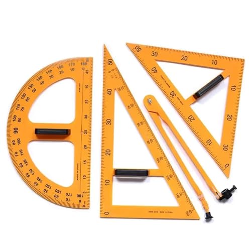 Multifunction Teaching Ruler Set Compasses Protractor Measurement Ruler Math Geometry Tools