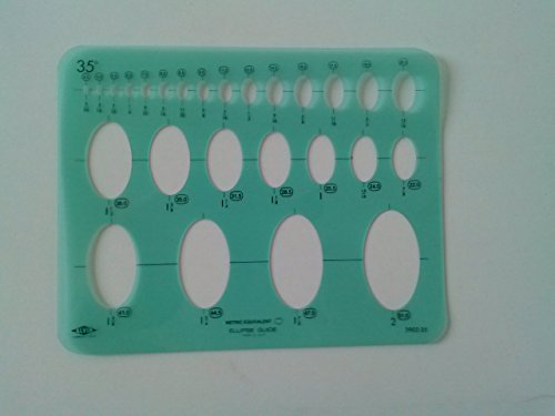 Alvin Ellipse Guide 3902-35 35 Degree 5/32" - 2" with Metric Equivalent