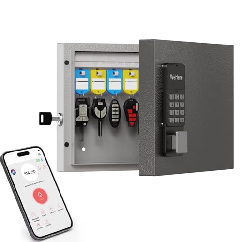16 Key Lock Box Smart Key Organier Cabinet with Keypad & App for Office