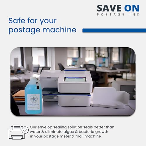 Pitney Bowes 608-0 Compatible E-Z Seal Sealing Solution (6 Pack - 1/2 Gallon) - Envelope Sealer for DM Series Mailing System - Envelope Seal for Effortless Sealing