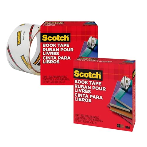 Scotch Book Binding Tape Bundle, Book Repair Tape, 2 Rolls