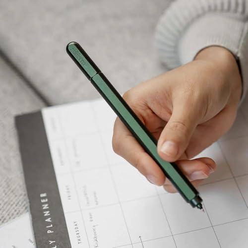 stilform Arc Gel Pen – Premium Aluminum Finish with Magnetic Cap, Fine Tip Rollerball with Pilot Refills, Ergonomic Design, Aurora Green