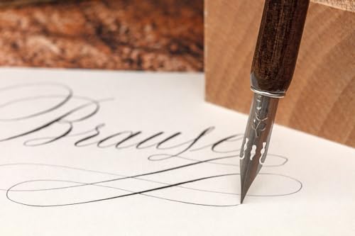Brause - Ref 18015B - Bandzug 1.5 mm Calligraphy Nibs (Pack of 50) - Chisel Point Nib, Ideal for Latin Calligraphy, Solid Metal Construction, Ink Reservoir on Top