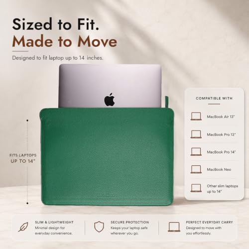 BlackBrook Tyler Leather Sleeve for MacBook Air 15 Inch & Pro 16 Inch