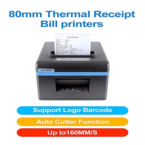 BGVGFBNJ 80mm Thermal Receipt Printers POS Ticket Printer with Auto Cutter for Kitchen USB/Ethernet Support Cash Drawer ESC/POS(Ethernet)