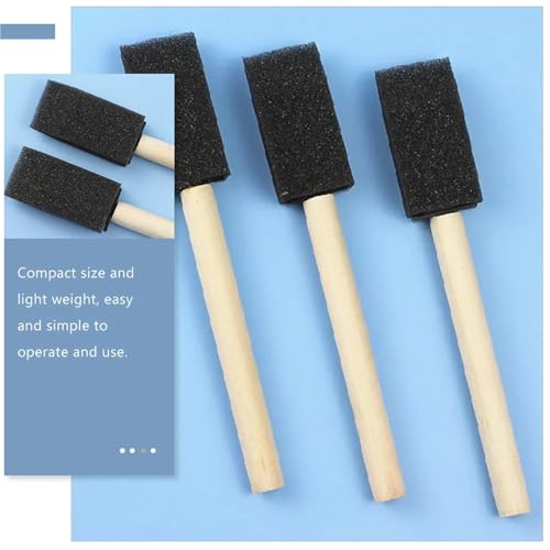 Foam Brushes for Painting 100-Piece Craft Foam Brushes - Sponge Applicators Perfect for Watercolor Painting & Graffiti Artwork