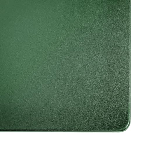DACASSO Leather Desk Pad Without Side Rails - Luxury Leather Desk Blotter for Writing - Executive Desk Surface Protector - (Dark Green, 17 x 14)