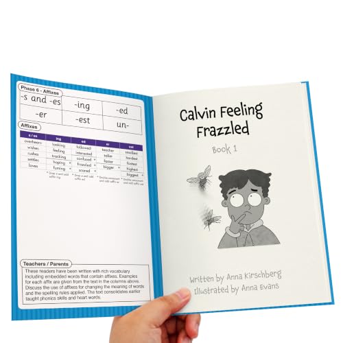 Beanstalk Books: Calvin Decodable Chapter Book Set - 6 Illustrated Books, Action-Packed Phonics Readers, Build Fluency-Vocabulary-Comprehension Skills