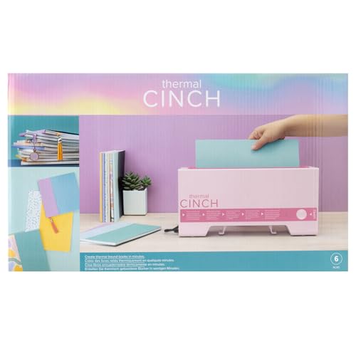 We R Memory Keepers Thermal Cinch Binding Machine Pink 12 Inch, Includes Thermal Book Binding Machine, Book Spines, and Clips, Create DIY Journals, Notebooks, Scrapbooks, Photo Books, and Documents