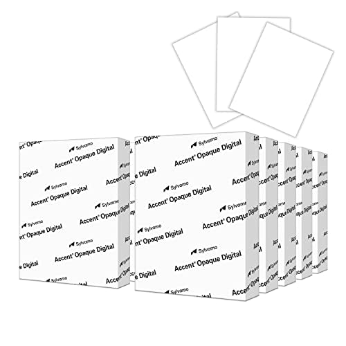 Accent Opaque White 8.5” x 11” Cardstock Paper, 65lb, 176gsm – 2,500 Sheets (10 Reams) – Premium Medium Weight Super Smooth Cardstock, Printer Paper for Ink Heavy Invitations, Menus, Images – 121939C