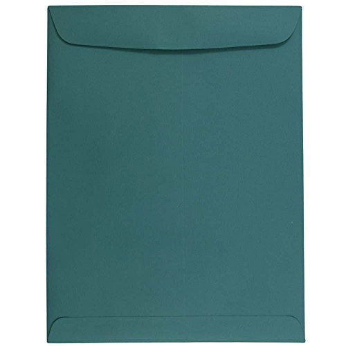 JAM PAPER 10 x 13 Open End Catalog Premium Envelopes - Teal Blue - 100/Pack