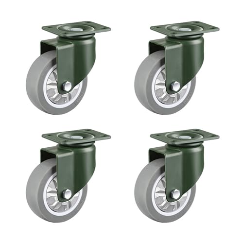 Mavvilo Heavy-Duty 3-Inch Furniture Casters - Industrial Wheels for Trolleys Steel Bracket Lockable Design Durable Ideal for Furniture Legs and Heavy Loads,Swivel Wheel-4In