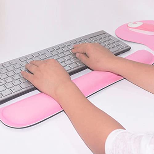 QERTYHJK Keyboard Wrist Rest Pad Memory Foam Superfine Fibre Comfortable Mousepad