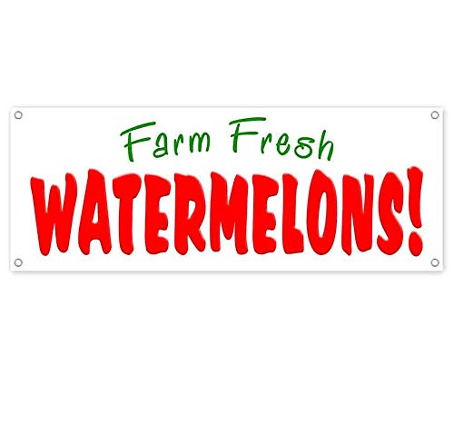 Fresh Watermelons Banner 13 oz | Non-Fabric | Heavy-Duty Vinyl Single-Sided With Metal Grommets