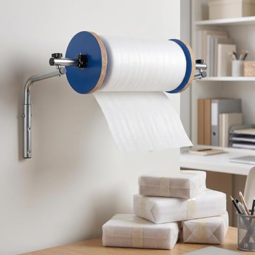 XDTKJDZ Wall Mount Bubble Wrap Dispenser, Bubble Cushioning Wrap Dispenser, 30-150cm Length Optional, W/Foldable Frame, Heavy Duty Film Packing Station for Factory Moving Shipping 60cm/23.6in