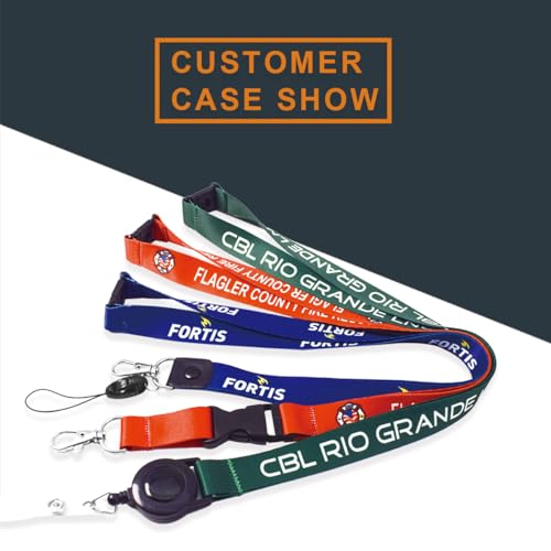 CTZD Customized Personalized Safety Breakaway Lanyards 20-1000PCS Neck Straps with Lobster Hook, Custom Neck Straps with Text/Name/Logo/Color/Quantity For Women Men Workers,Students,Teachers