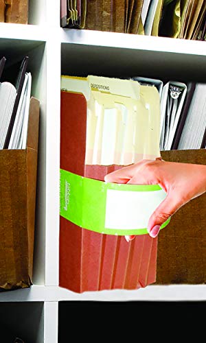 Tabbies 68809 48Ct 9-5/8x2in Tyvek Legal File Pocket Handles, Green