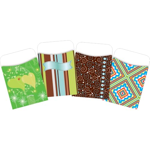 Barker Creek Library Pockets, Assorted Designs, 120-Pack