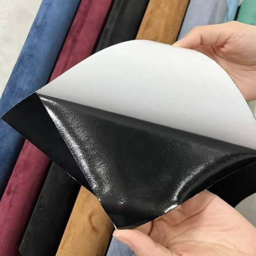 1pcs Elastic Suede Self-Adhesive Velvet Fabric Repair Tape for Car Interior and Home Renovation - Multiple Various Sizes(Dark Gray,50x150cm)