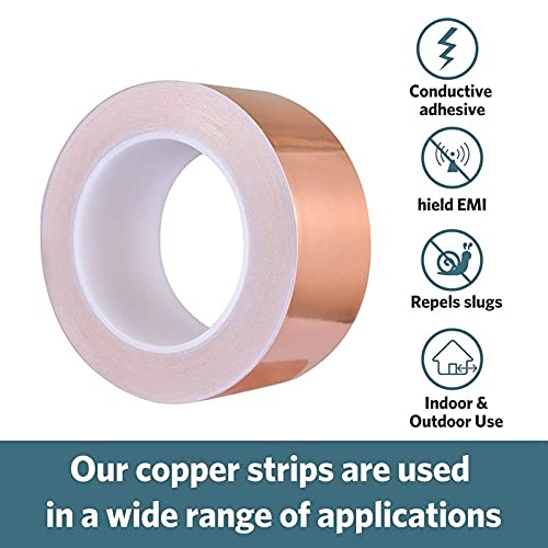 ZTBH Hot Melt Glue Sticks Copper Foil Tape 30mm x 50mm, for Shielding Conductive Adhesive, for Electrical Repairs Melt Glue Stick