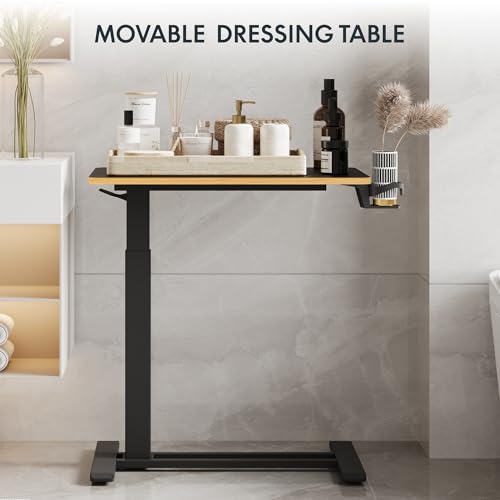 FLEXISPOT H7 28" Pneumatic Height-Adjustable Overbed Table with Wheels