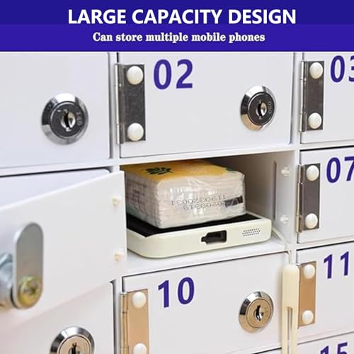 Dfdieratve Cell Phone Holder Classroom 20/30/40 Slots, Pocket Chart Cell Phones Storage Cabinet for Cell Phones, Wall-Mounted with a Locked for Classroom Office Factories,20Slot