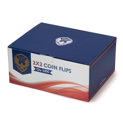 Coin Shield 1000 Penny 2x2 Cardboard Coin Flips with Mylar Windows Archival Safe Cent