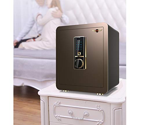 Security Safes Security Safes Tamper-proof Deposit Box for Home Three Layers Strongbox Office Hotel Jewelry Cash Use Storage Cabinet (Color : Coffee)